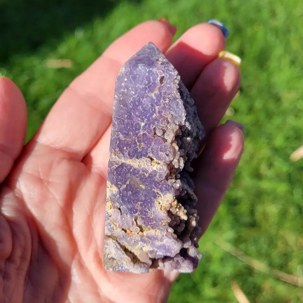 Grape Agate Botryoidal Chalcedony Gemstone Tower